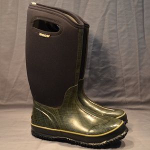 BOGS Classic Green/Black Rain Boots Women's Size 7